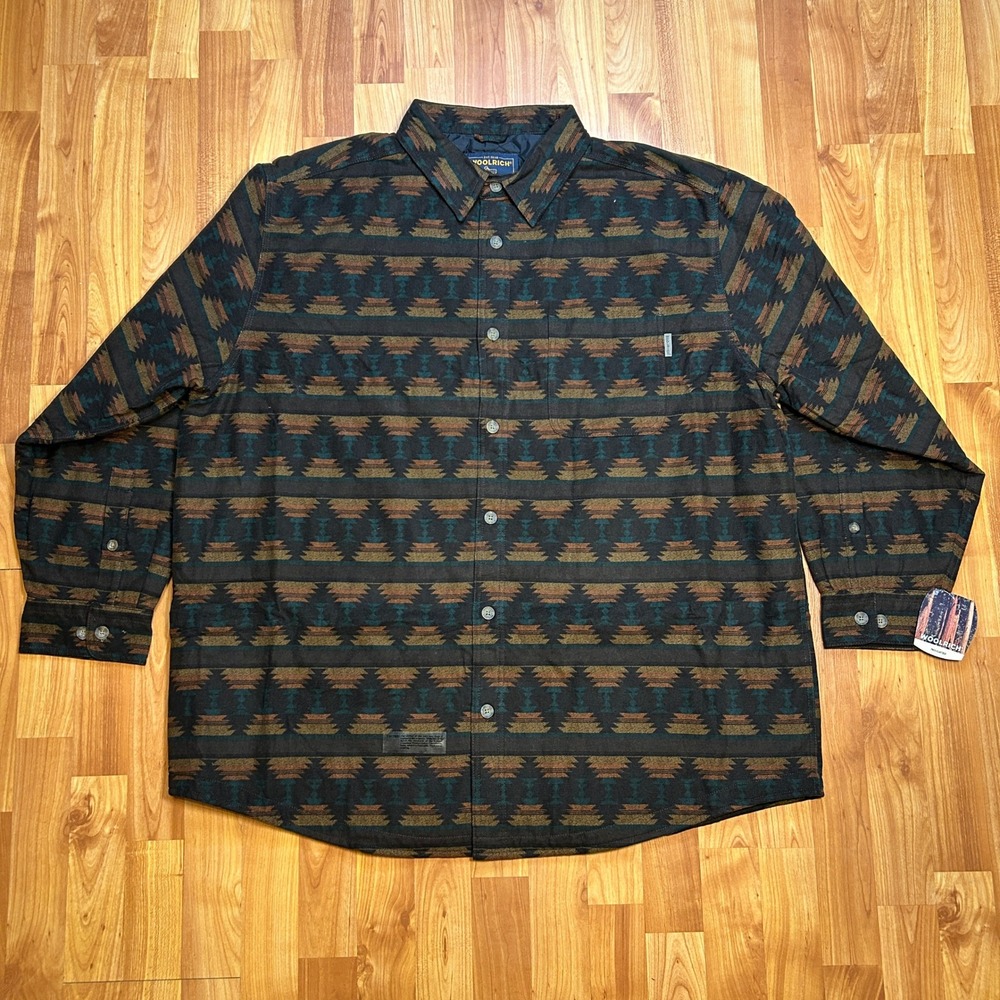 NEW Vintage Woolrich Mustang Southwest Blanket Jacket Mens 2XL Quilted Lined - Picture 9 of 14